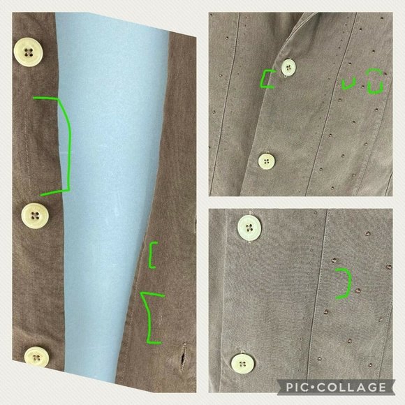 Nat Nast Mens L American Fit Silk Button Down - Picture 4 of 10